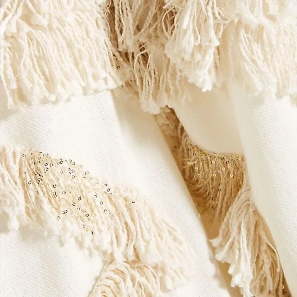 ANTHROPOLOGIE Fringe Bay Throw Blanket